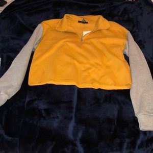 Colorblock quarter zip jacket